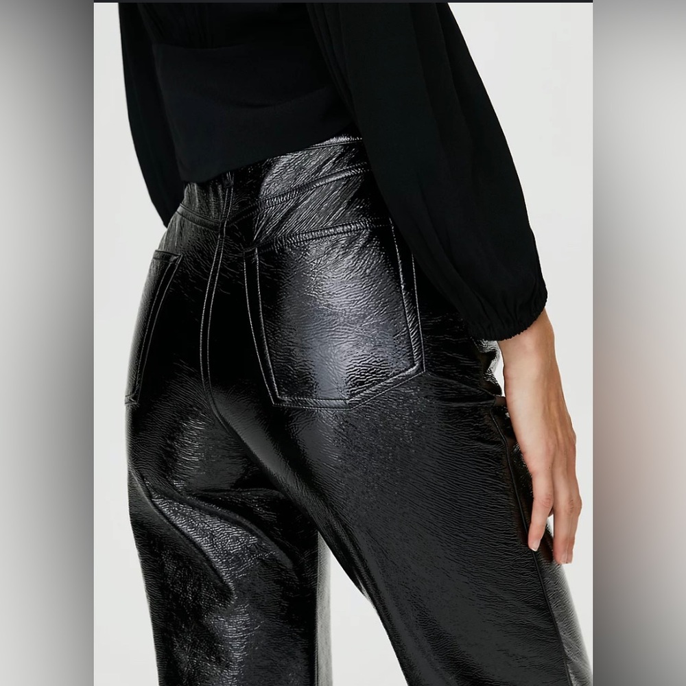 Wilfred Melina Pants in Black Textured Vegan Leather Aritzia size 2